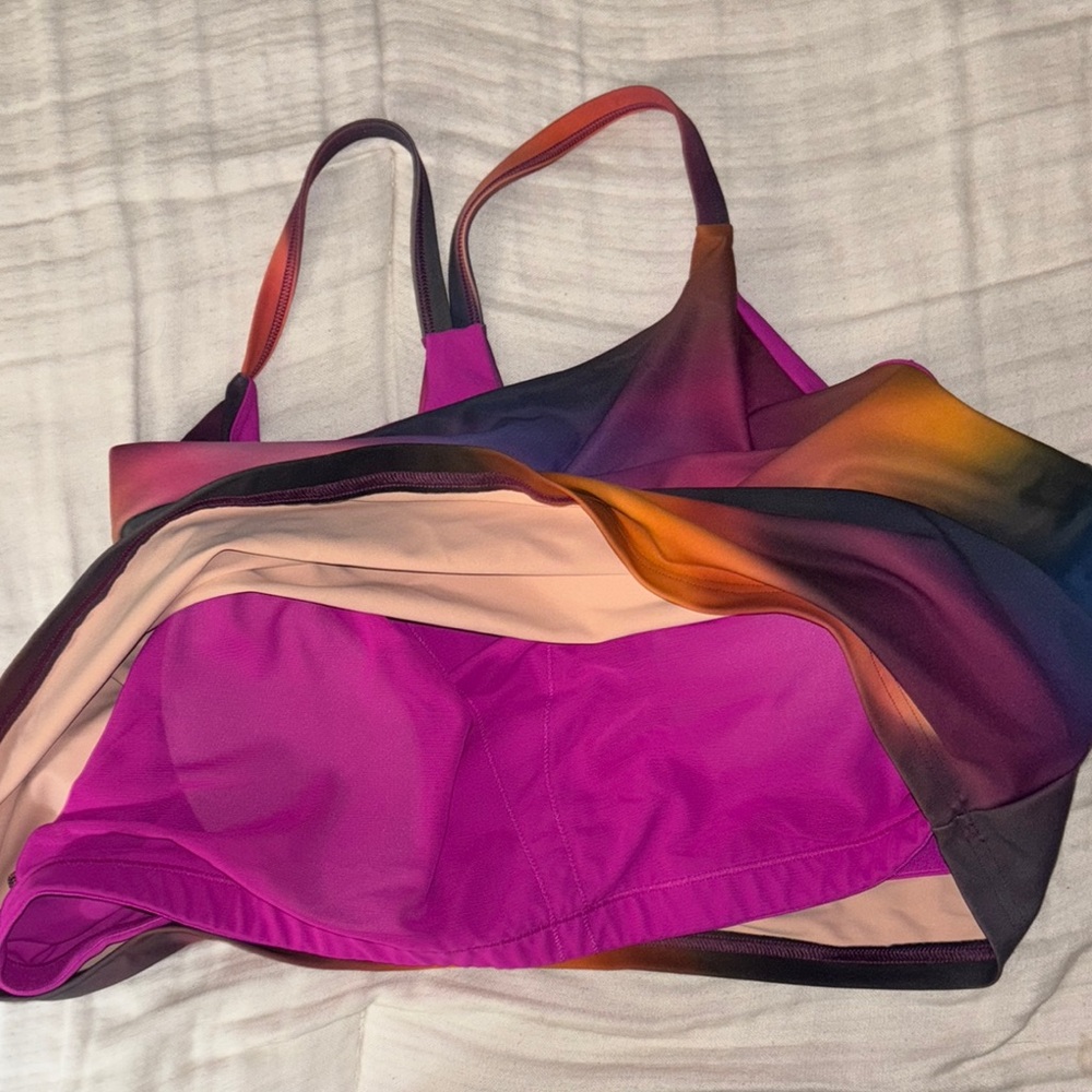 Old Navy Purple Pink Fitted Crop Tank Top - Picture 2 of 4